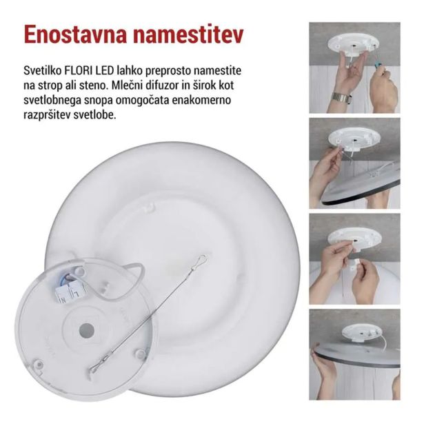 NADGRADNA STROP. SVETILKA EMOS LED OKR. PANEL FLORI 18W 1800LM NW IP20 B