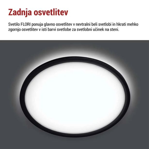 NADGRADNA STROP. SVETILKA EMOS LED OKR. PANEL FLORI 18W 1800LM NW IP20 B
