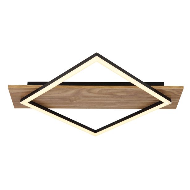 NADGRADNA STROP. SVETILKA GLOBO BEATRIX LED 18W 950LM 3000K 46.7 CM LES-ČRNA