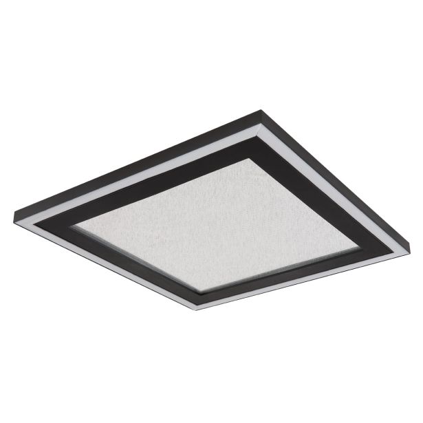 NADGRADNA STROP. SVETILKA GLOBO DAVIES 24W NW KVADRATNA, ČRN ROB