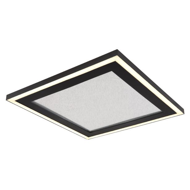 NADGRADNA STROP. SVETILKA GLOBO DAVIES 24W NW KVADRATNA, ČRN ROB