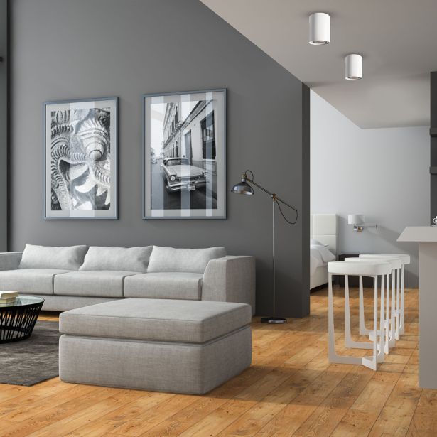 NADGRADNA STROP. SVETILKA MILAGRO BIMA BELA 1XGU10 ML7010 OKROGLA