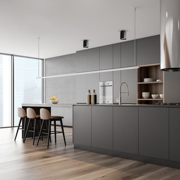 NADGRADNA STROP. SVETILKA MILAGRO BIMA ČRNA 1XGU10 ML7011 OKROGLA