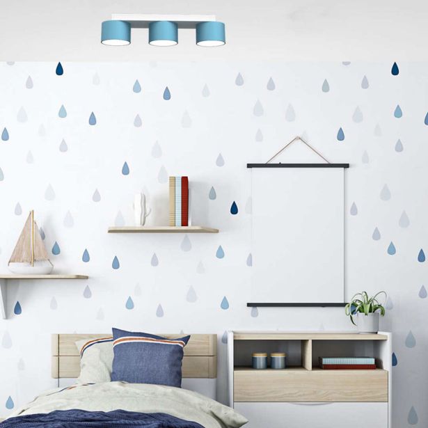 NADGRADNA STROP. SVETILKA MILAGRO DIXIE MODRA/BELA 3XGX53 MLP7550