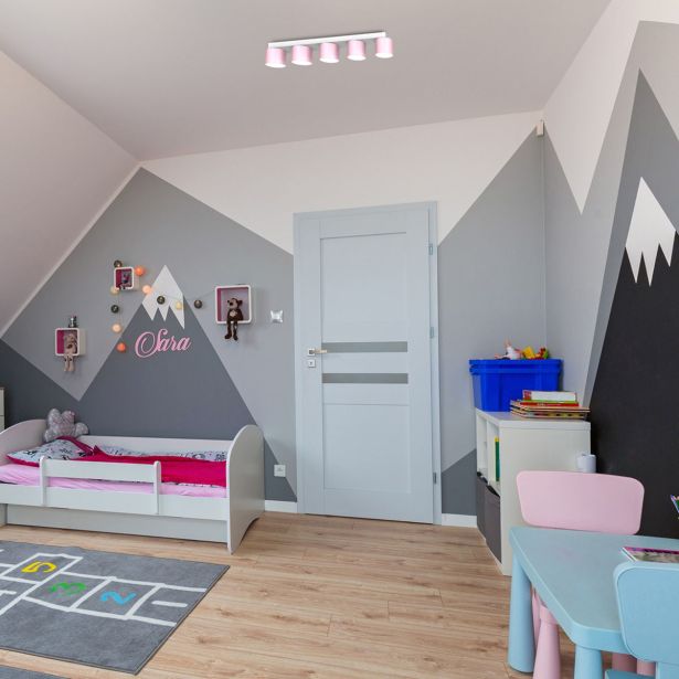 NADGRADNA STROP. SVETILKA MILAGRO DIXIE ROZA/BELA 5XGX53 MLP7557