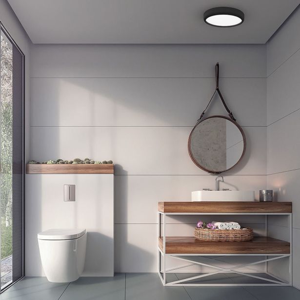 NADGRADNA STROP. SVETILKA MILAGRO GEA ČRNA 36W LED 39CM ML6394