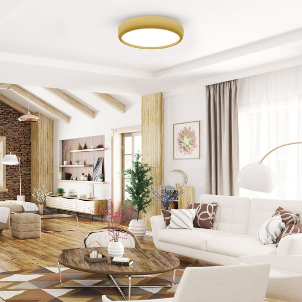 NADGRADNA STROP. SVETILKA MILAGRO GEA ZLATA 36W LED 39CM ML8132