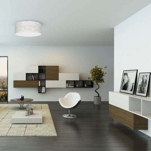 NADGRADNA STROP. SVETILKA MILAGRO SENSO BELA 3XE27 MLP7307 50CM OKROGLA