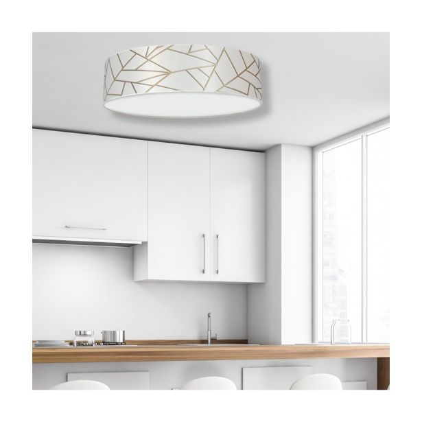 NADGRADNA STROP. SVETILKA MILAGRO ZIGGY BELA 3XE27 MLP7567 50CM OKROGLA