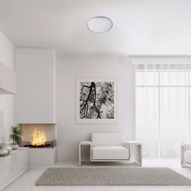 NADGRADNA STROP. SVETILKA RABALUX ENGON 45W D48CM SREBRNA