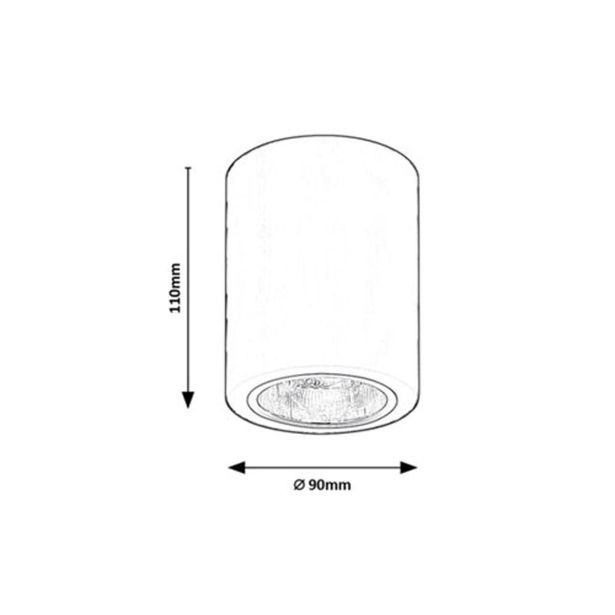 NADGRADNA STROP. SVETILKA RABALUX KOBALD E27 1X25W D9CM ČRNA