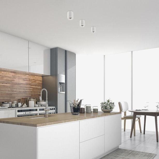 NADGRADNA STROP. SVETILKA RABALUX KOBALD GU10 1X25W BELA D8CM