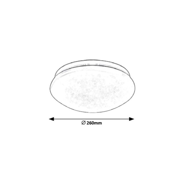 NADGRADNA STROP. SVETILKA RABALUX LUCAS 12W BELA ZVEZDAST EFEKT