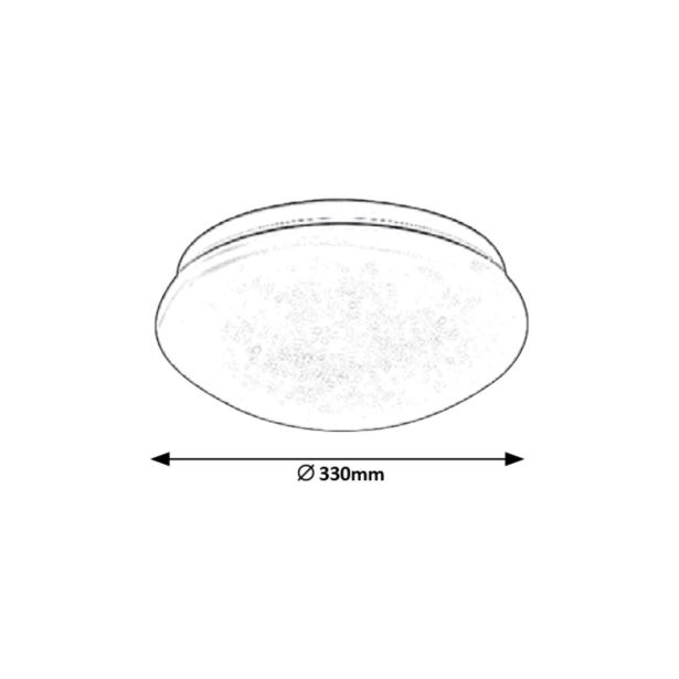 NADGRADNA STROP. SVETILKA RABALUX LUCAS 18W BELA ZVEZDAST EFEKT
