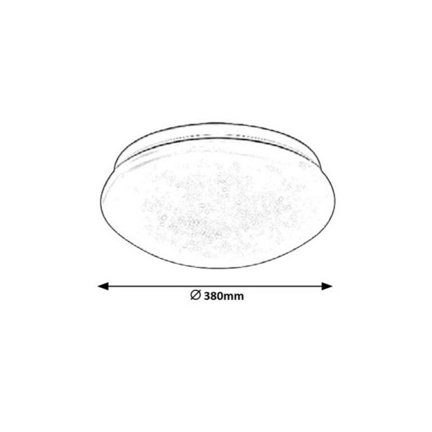 NADGRADNA STROP. SVETILKA RABALUX LUCAS 24W BELA ZVEZDAST EFEKT