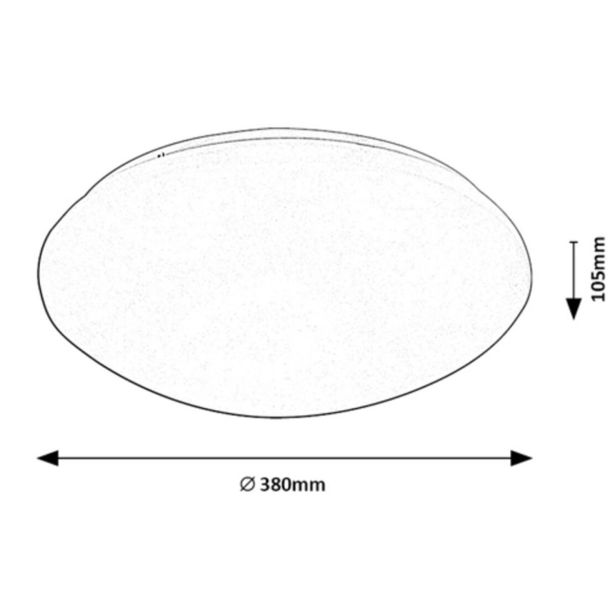 NADGRADNA STROP. SVETILKA RABALUX LUCAS 24W D38CM