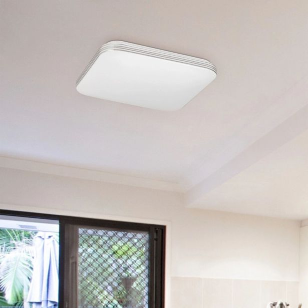 NADGRADNA STROP. SVETILKA RABALUX OSCAR2 18W KVADRAT, SREBRN TRAK