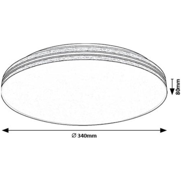 NADGRADNA STROP. SVETILKA RABALUX OSCAR2 18W OKROGEL, RJAV TRAK