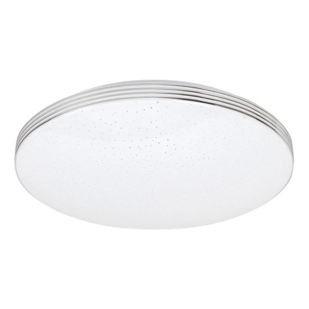 NADGRADNA STROP. SVETILKA RABALUX OSCAR2 18W OKROGEL, SREBRN, ZVEZDAST