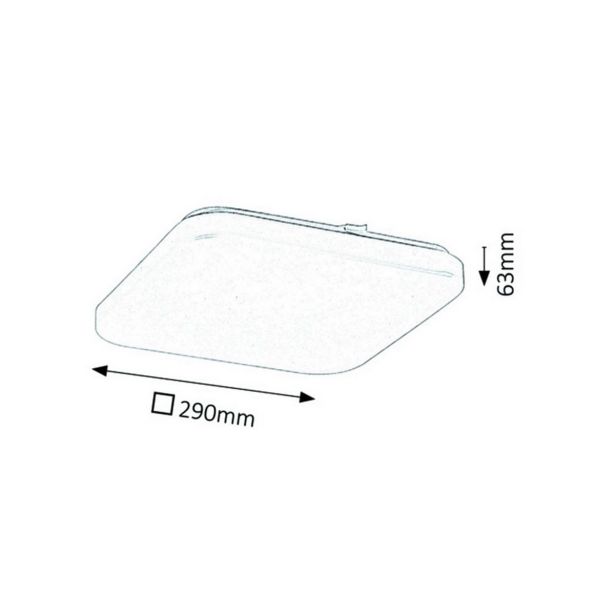 NADGRADNA STROP. SVETILKA RABALUX ROB 20W IP20 KVADRATNA