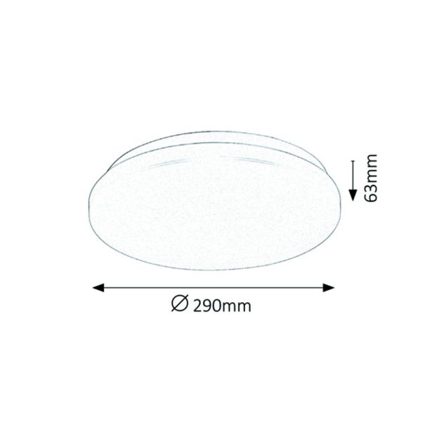 NADGRADNA STROP. SVETILKA RABALUX ROB 20W IP20 OKROGLA