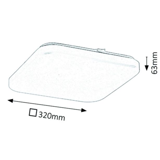 NADGRADNA STROP. SVETILKA RABALUX ROB 32W IP20 KVADRATNA