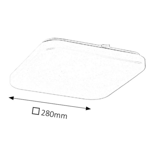 NADGRADNA STROP. SVETILKA RABALUX ROB KVADRATNA 20W BELA