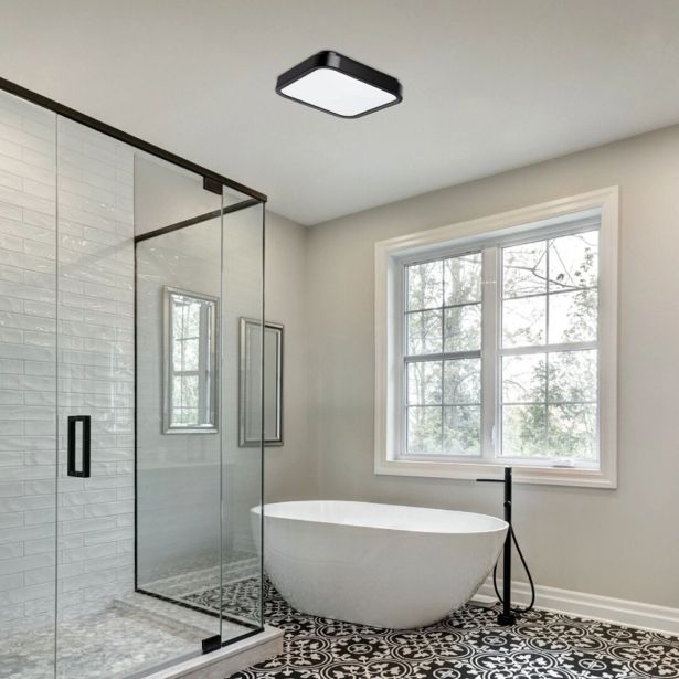 NADGRADNA STROP. SVETILKA RABALUX SAMIRA 18W KVADRATNA ČRNA