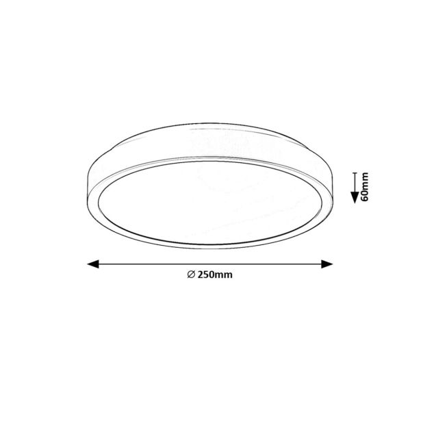 NADGRADNA STROP. SVETILKA RABALUX SAMIRA 18W OKROGLA BELA