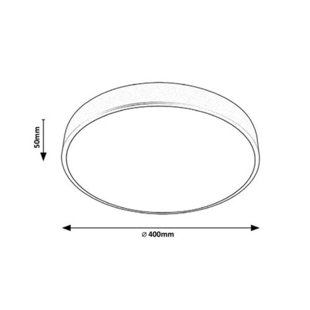 NADGRADNA STROP. SVETILKA RABALUX TESIA 36W D40CM ČRNA