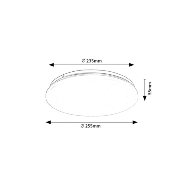 NADGRADNA STROP. SVETILKA RABALUX VENDEL 12W D25.5CM ZVEZDASTA