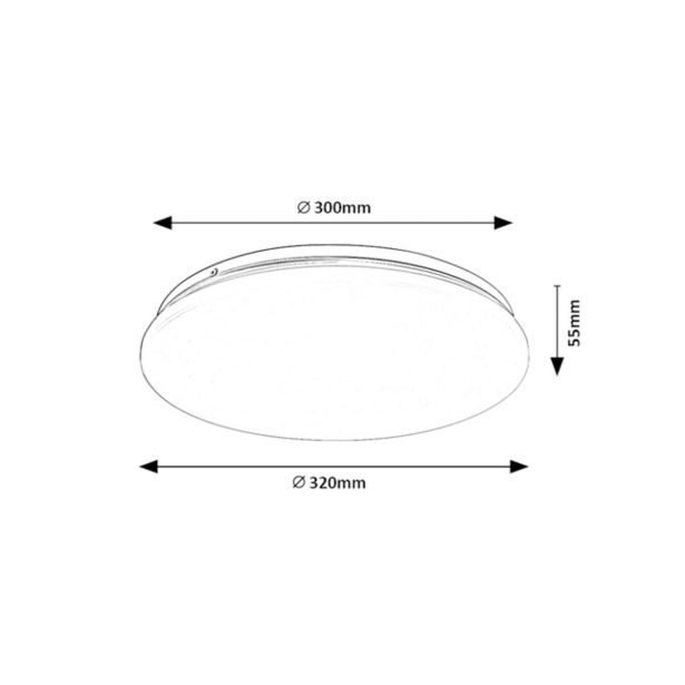 NADGRADNA STROP. SVETILKA RABALUX VENDEL 18W D32CM BELA