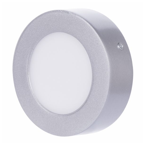 LED PANEL EMOS 6W NW SREBRNI, OKROGLI NADGRADNI