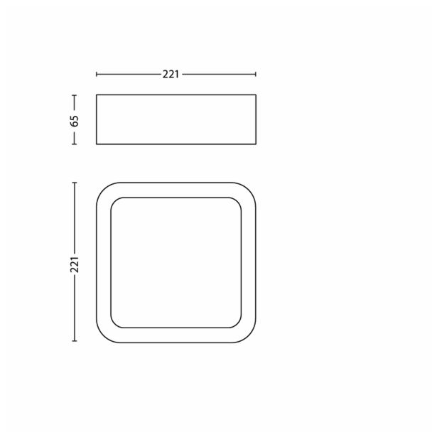 NADGRADNA STROP. SVETILKA PHILIPS CANIS 1X13W LED 59712/31/16 BELA
