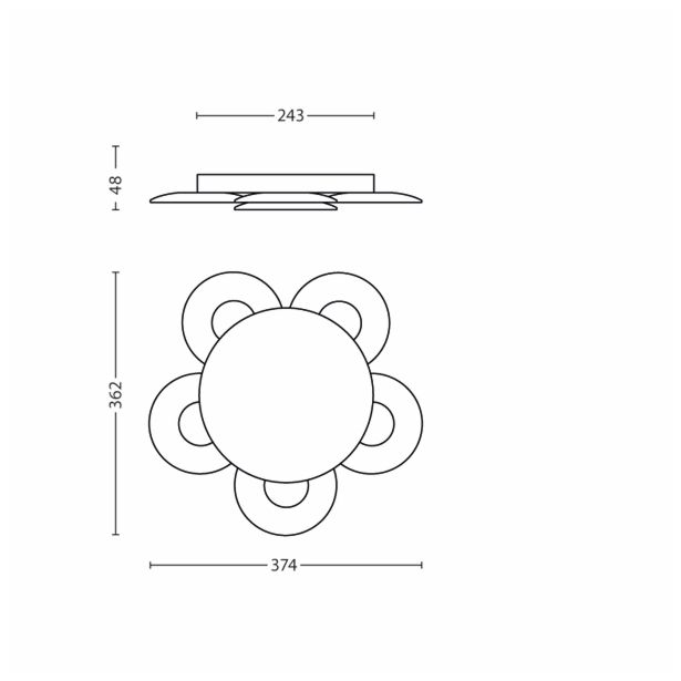 NADGRADNA STROP. SVETILKA PHILIPS VAGA 6X2.5W LED 40970/48/16 ALUMINIJ