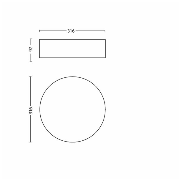NADGRADNA STROP. SVETILKA PHILIPS VELOUR 2X23W E27 30175/30/16 ČRNA