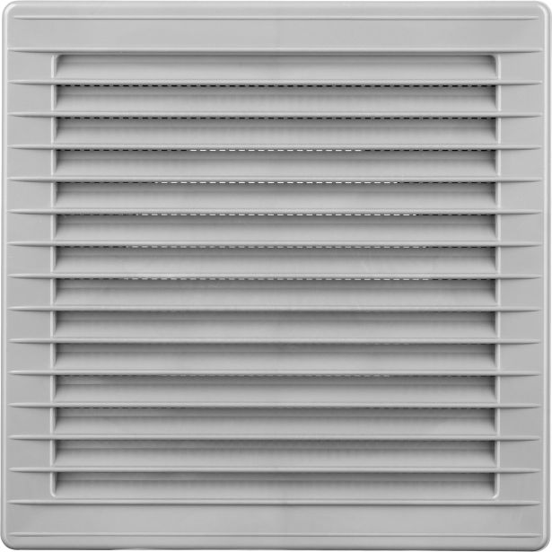 ZRAČNIK BREZ REGULACIJE AIRROXY NADO. REŠETKA FI 120 SIVA 170X170 Z MREŽICO