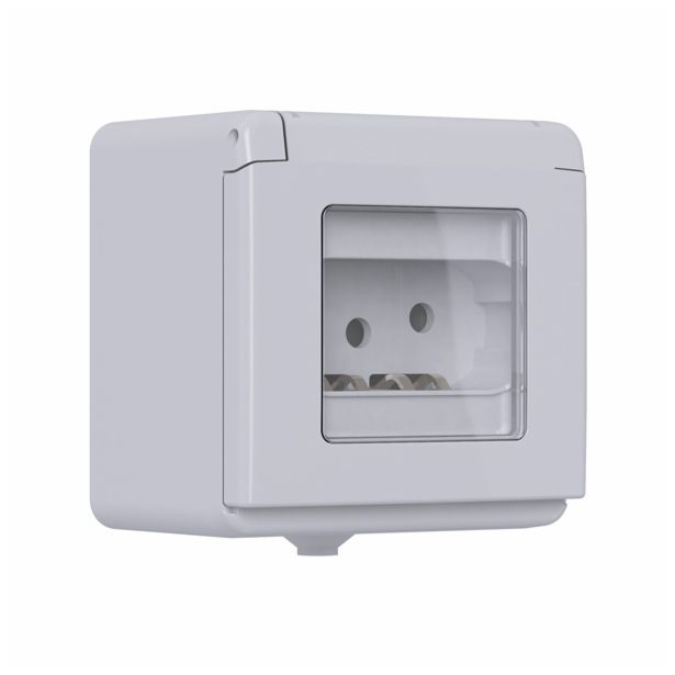 NADOMETNA VTIČNICA ELEKTROMATERIAL 5 POLNA TRIFAZNA SIVA, IP44