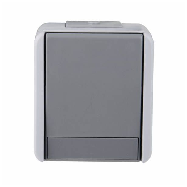 NADOMETNA VTIČNICA FONTANA VARNOSTNA S POKROVČKOM SIVA, VIJAČNA, IP44