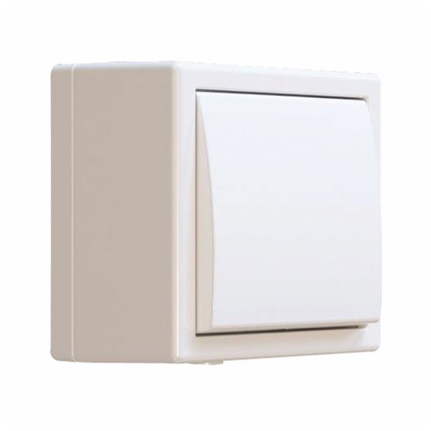 NADOMETNO STIKALO KUBIKO MENJALNO 10AX BELO, IN, S TLIVKO