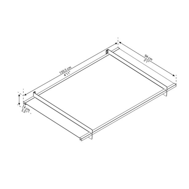 NADSTREŠEK NAD VRATI PALRAM, CANOPY NANCY 1500, / ANTRACIT