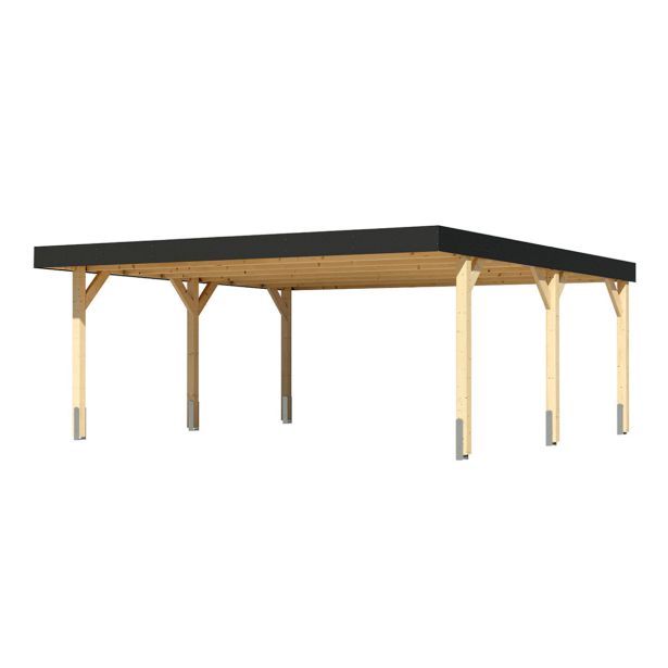 NADSTREŠEK ZA AVTO KARIBU DVOJNI NADSTREŠEK ZA AVTO IZ LEPLJENEGA LESA 1