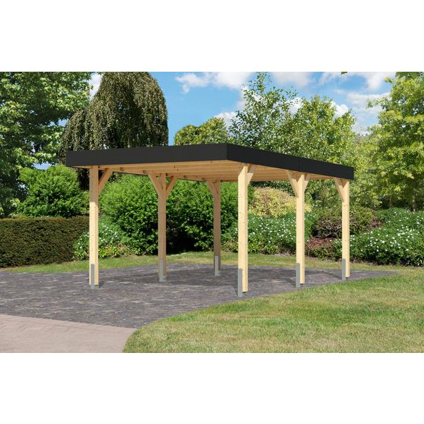 NADSTREŠEK ZA AVTO KARIBU ENOJNI NADSTREŠEK ZA AVTO IZ LEPLJENEGA LESA 1