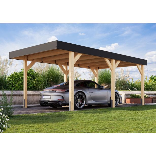 NADSTREŠEK ZA AVTO KARIBU ENOJNI NADSTREŠEK ZA AVTO IZ LEPLJENEGA LESA 1