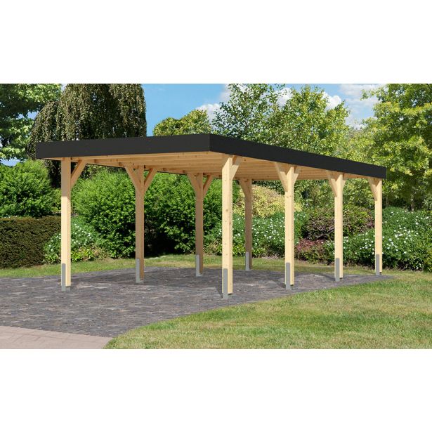 NADSTREŠEK ZA AVTO KARIBU ENOJNI NADSTREŠEK ZA AVTO IZ LEPLJENEGA LESA 2