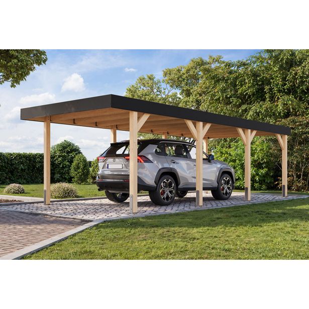 NADSTREŠEK ZA AVTO KARIBU ENOJNI NADSTREŠEK ZA AVTO IZ LEPLJENEGA LESA 2