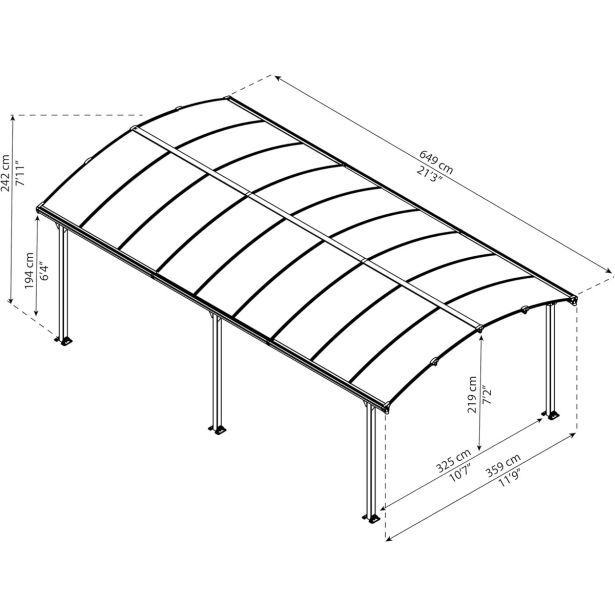 NADSTREŠEK ZA AVTO PALRAM ARCADIA 6400