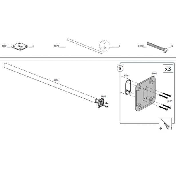 NADSTREŠEK ZA TERASO PALRAM SIERRA, SIVA/TRANSPARENT 2,3X2,3M