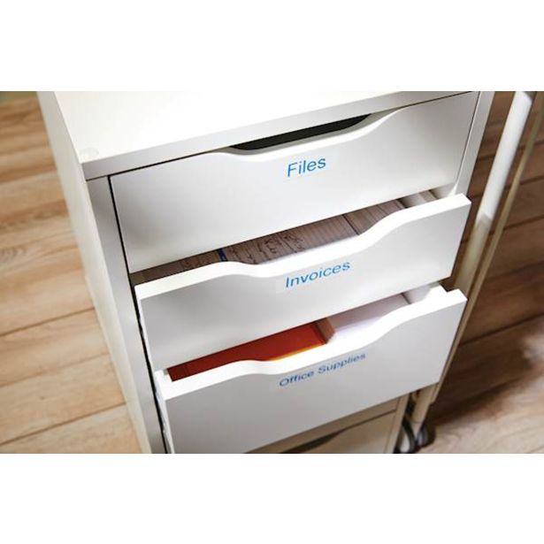 NALEPKE IN TRAKOVI DYMO D1 TRAK 12 MM MODRA NA BELI, 450140