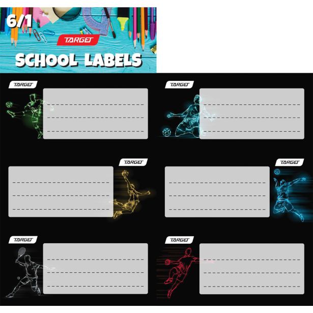 NALEPKE TARGET ŠOLSKE 6/1 SPORT 28250